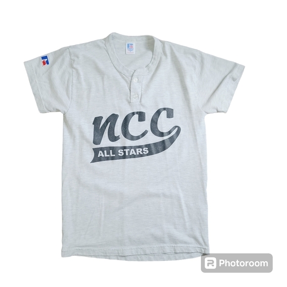 Vintage 90s Russell Athletic Gray NCC Allstars Baseball Tshirt Small - Picture 1 of 11